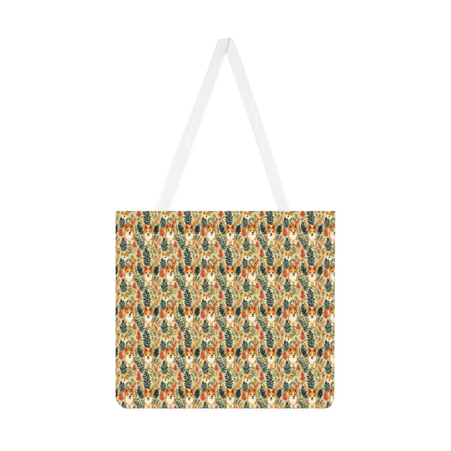 Autumn Meadow Corgis Tote Bag