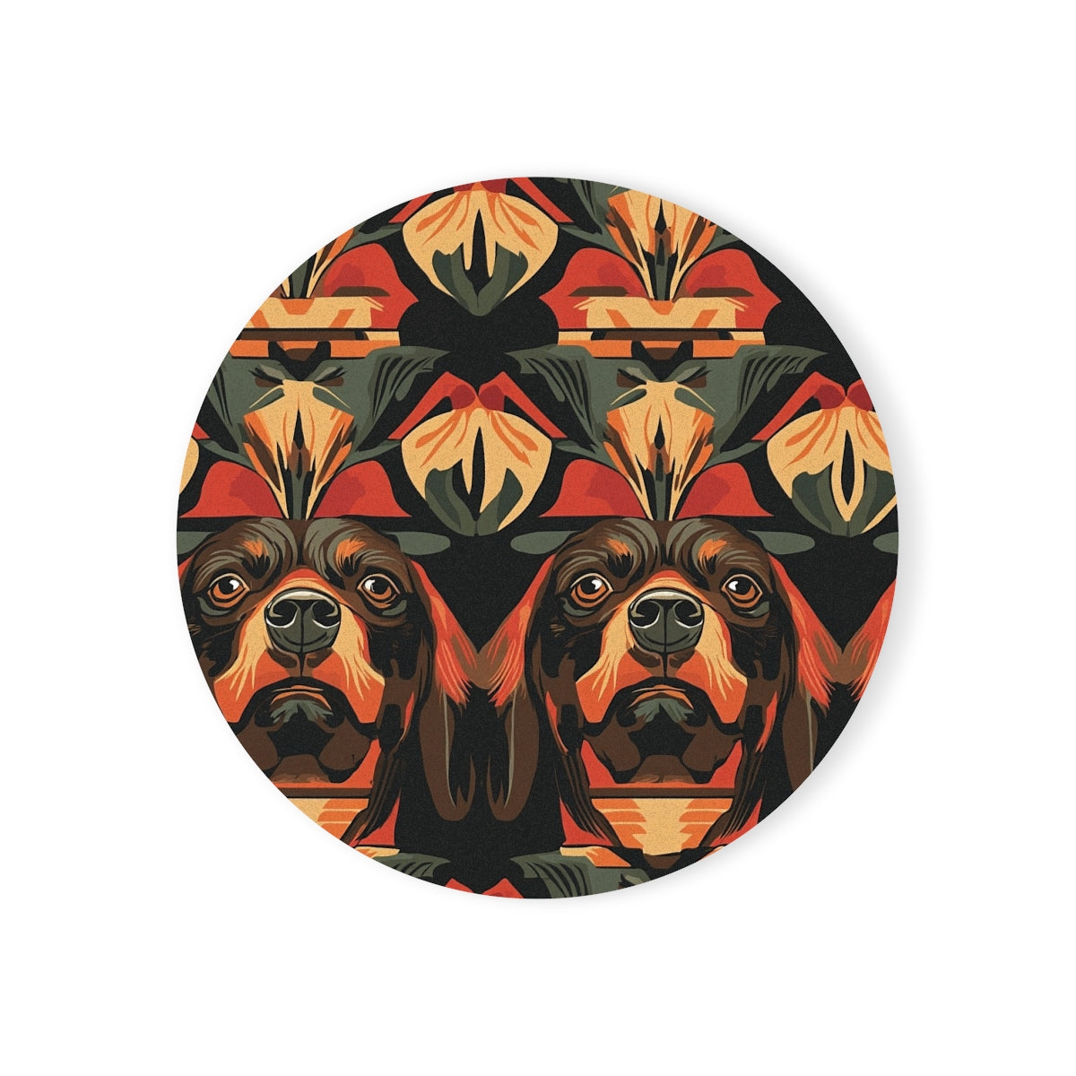 Autumn Nouveau Rottweilers Coasters