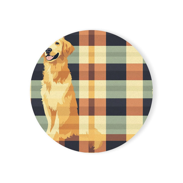 Autumn Plaid Golden Coasters