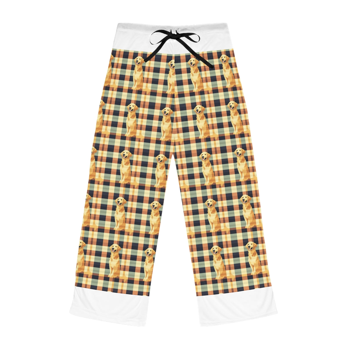 Autumn Plaid Golden Pajama Pants