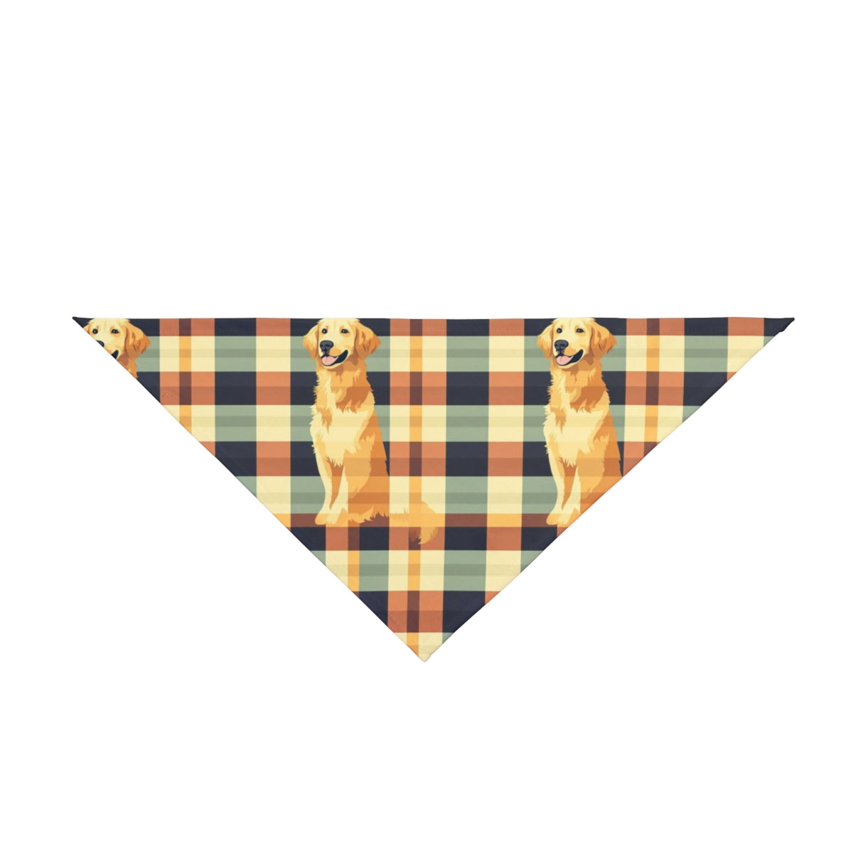 Autumn Plaid Golden Pet Bandana
