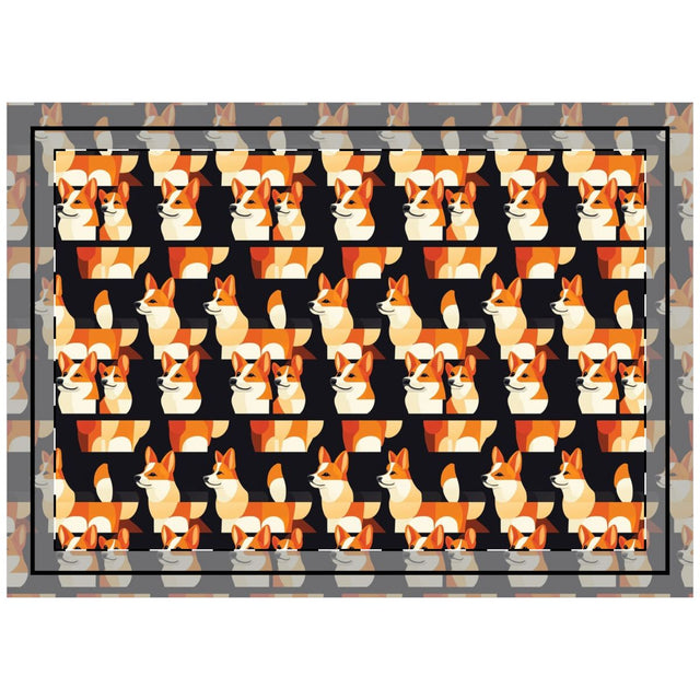 Autumn Puzzle Corgis Throw Pillow