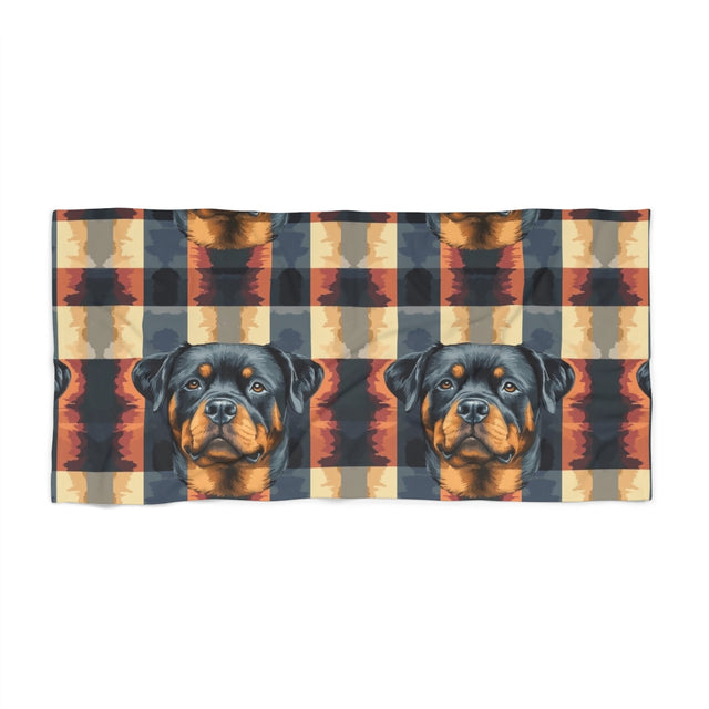 Autumn Reflections Rottweiler Beach Towel