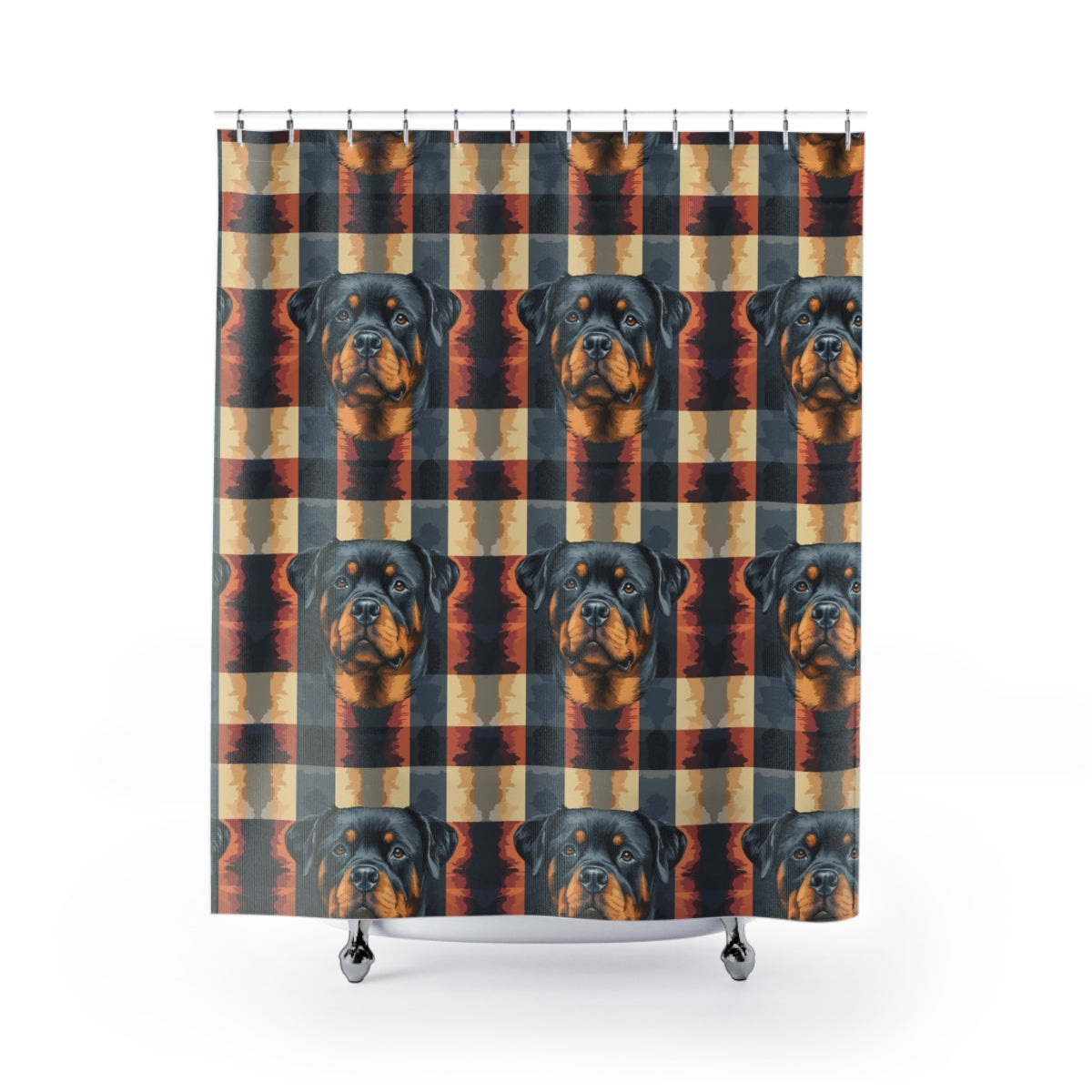 Autumn Reflections Rottweiler Shower Curtain