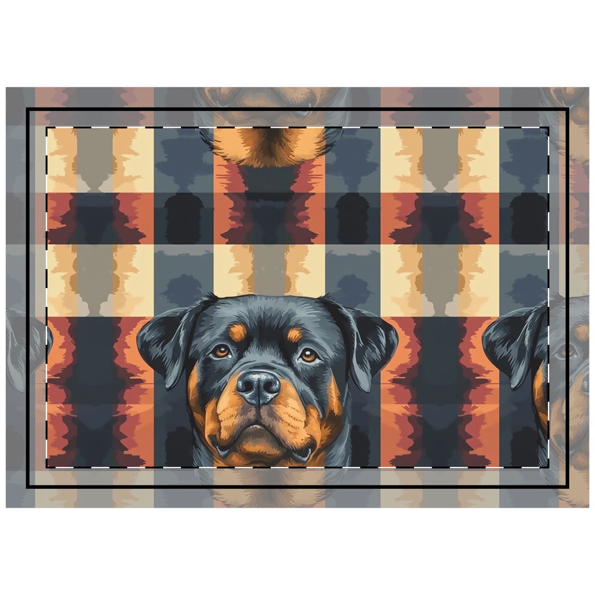 Autumn Reflections Rottweiler Throw Pillow