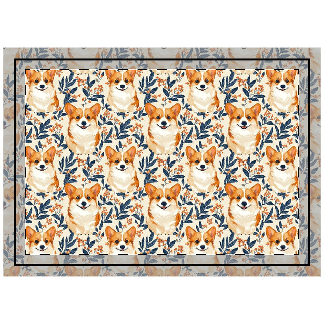 Autumn Reverie Corgis Throw Pillow