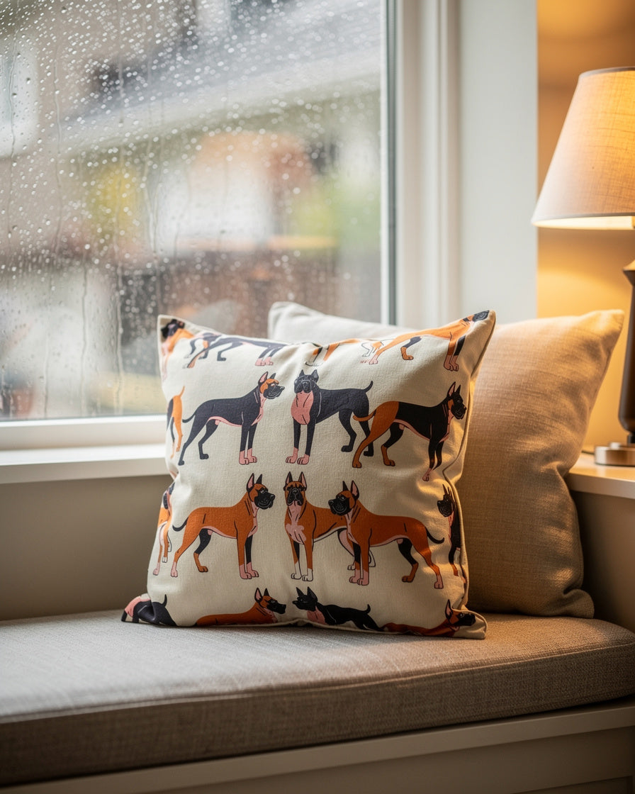 Fur and Whisker — autumn reverie danes throw pillow