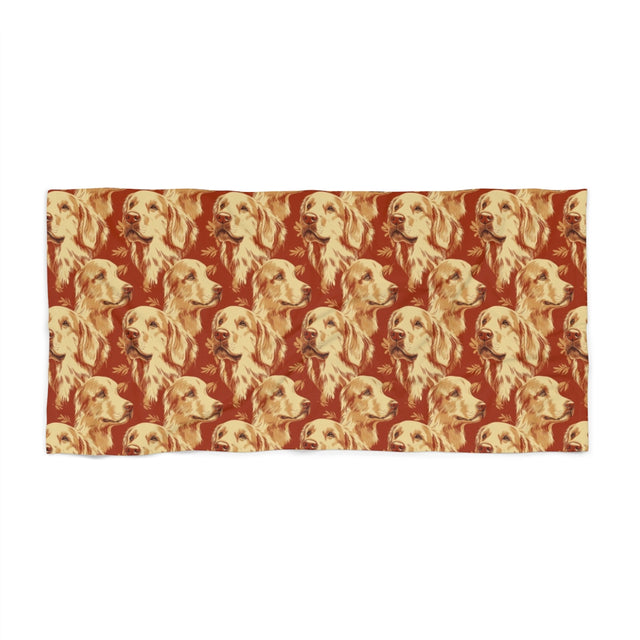 Autumn Reverie Retrievers Beach Towel