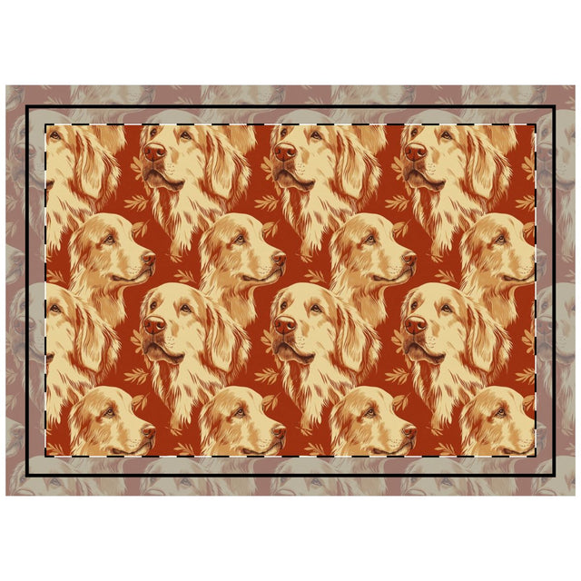 Autumn Reverie Retrievers Throw Pillow