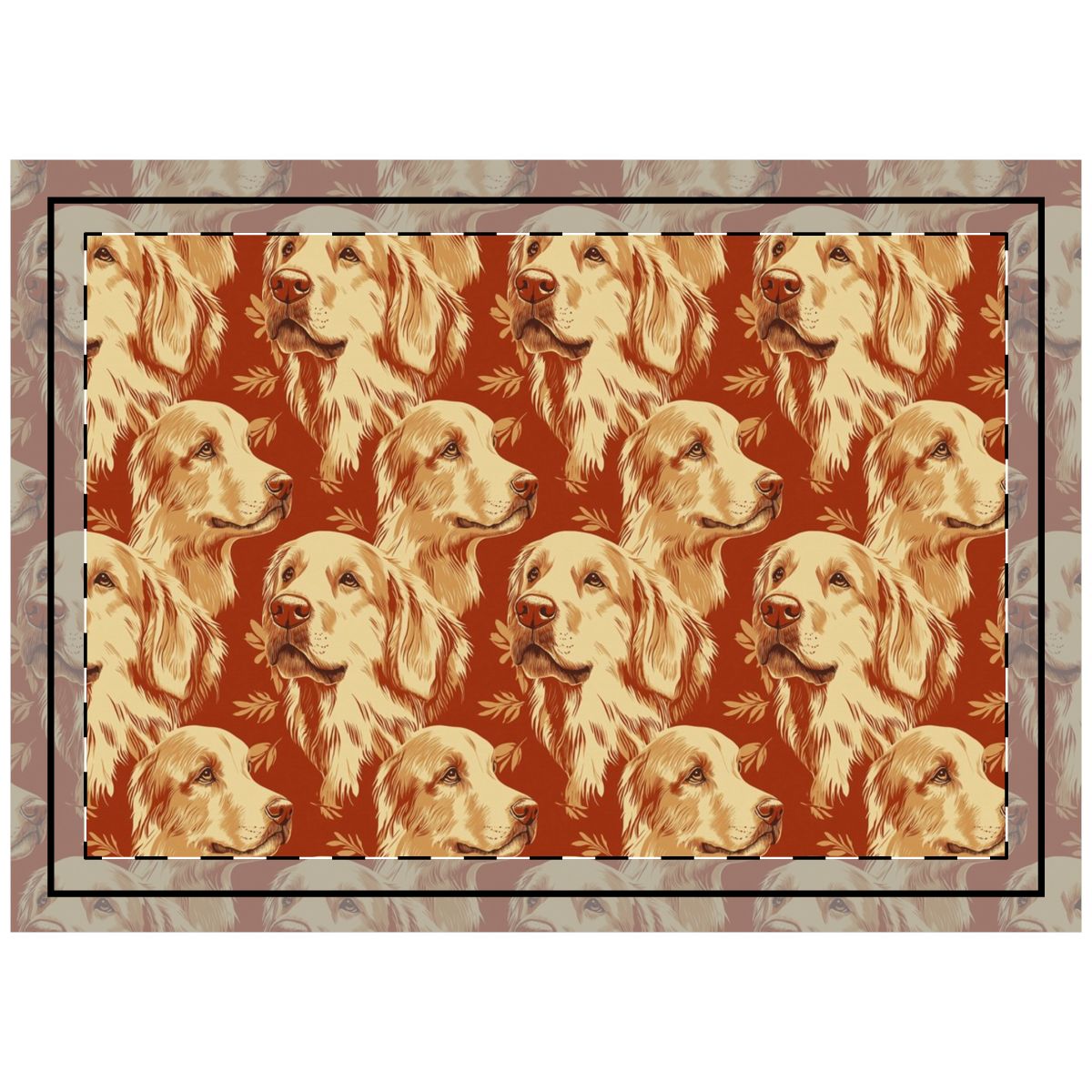 Autumn Reverie Retrievers Throw Pillow