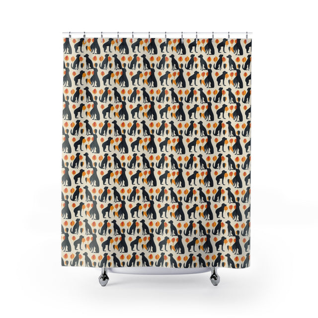 Autumn Silhouette Labs Shower Curtain