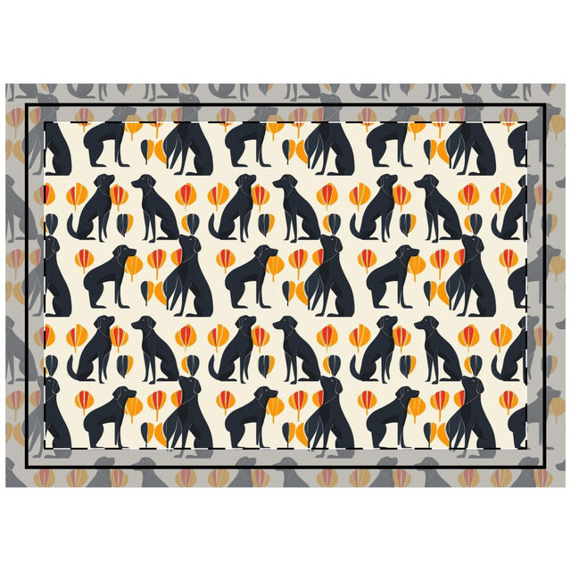 Autumn Silhouette Labs Throw Pillow