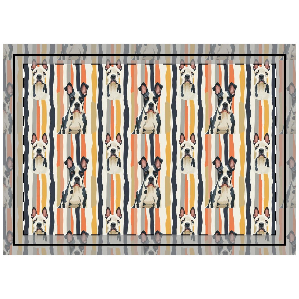 Autumn Stripe Danes Throw Pillow