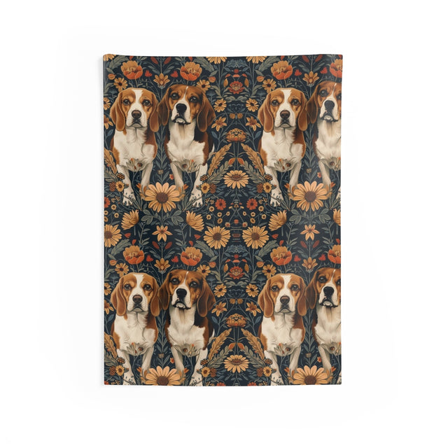 Autumn Tapestry Beagles Wall Tapestry