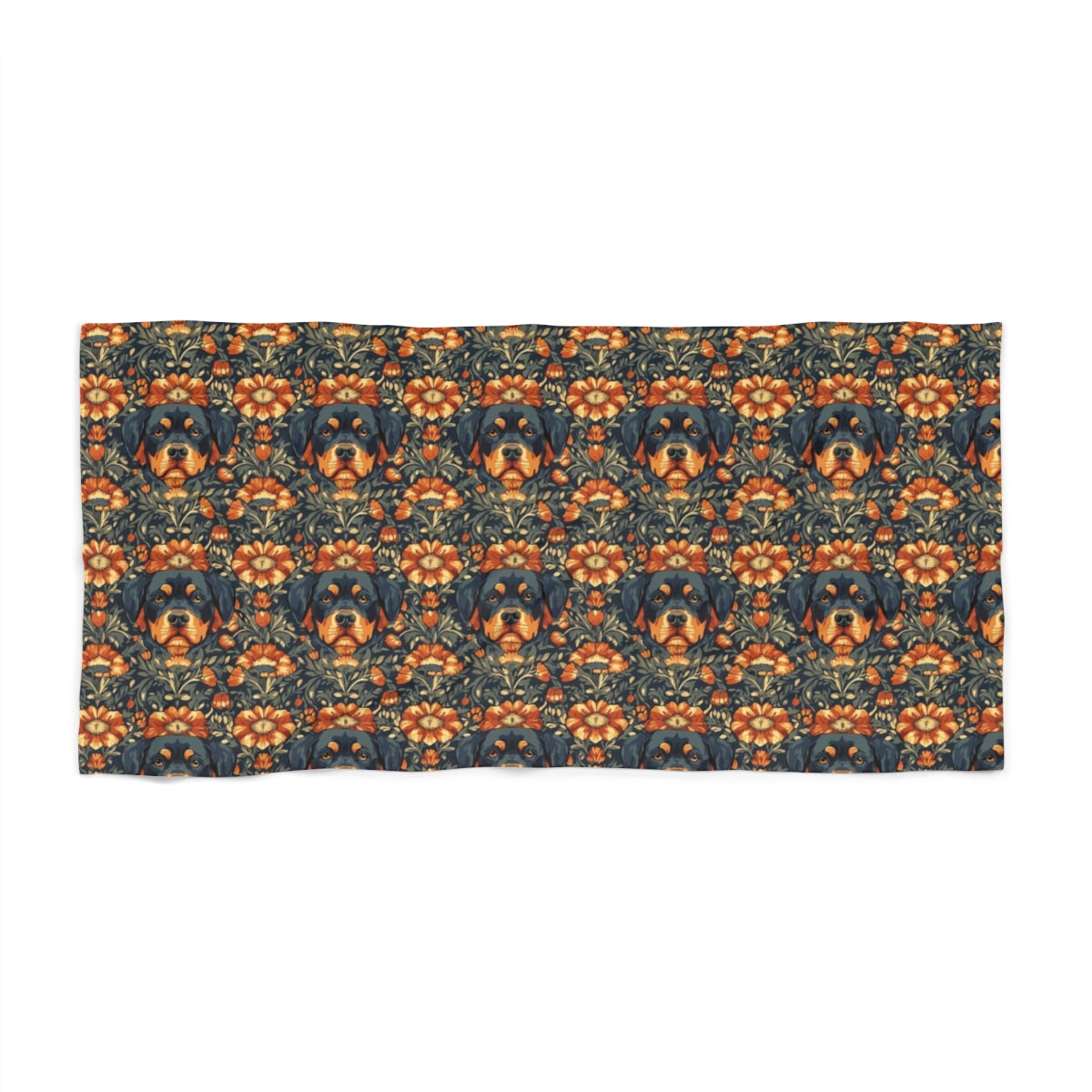 Autumn Tapestry Rottweilers Beach Towel