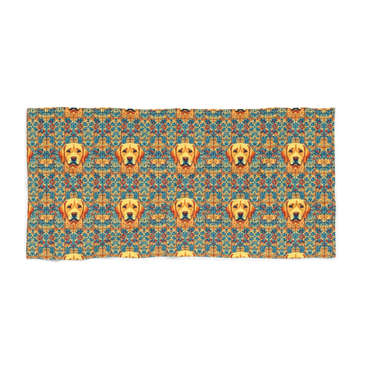 Azulejo Labradors Beach Towel