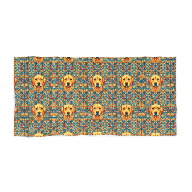 Azulejo Labradors Beach Towel