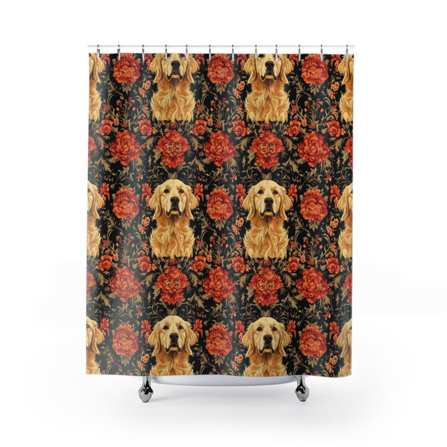 Baroque Bloom Goldens Shower Curtain