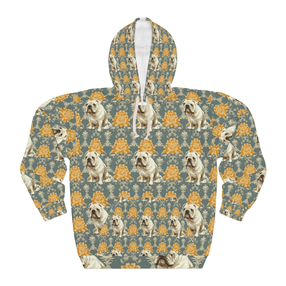 Baroque Blooms Bulldog Hoodie