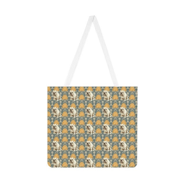 Baroque Blooms Bulldog Tote Bag