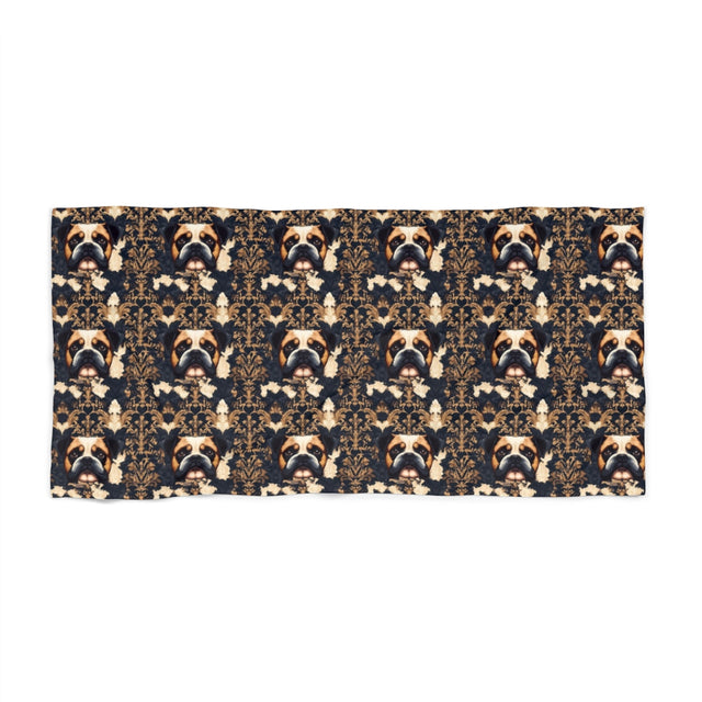 Baroque Boxer Royalty Beach Towel