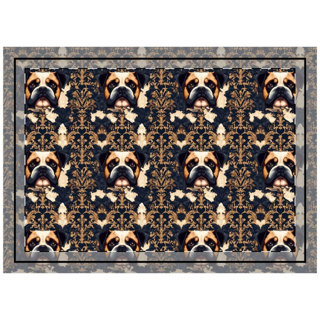 Baroque Boxer Royalty Throw Pillow