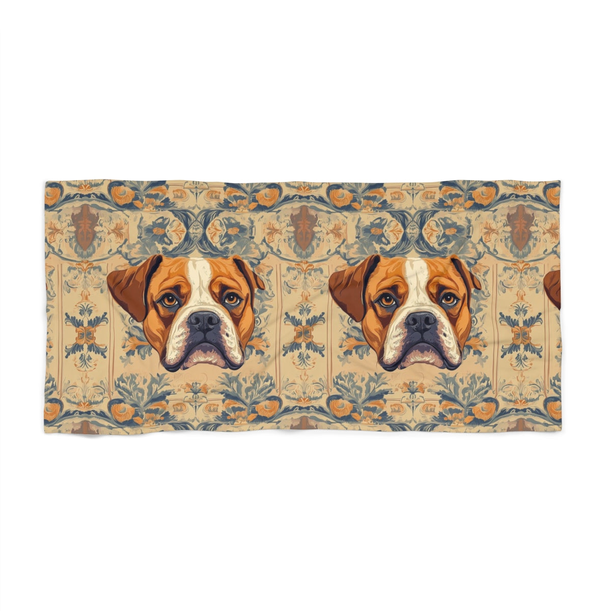 Baroque Boxer Tapestry Beach Towel