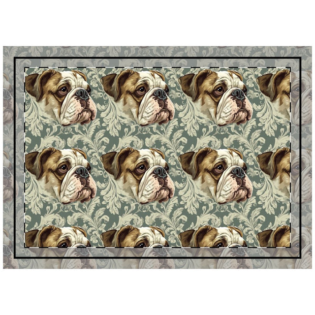 Baroque Bulldog Manor Throw Pillow