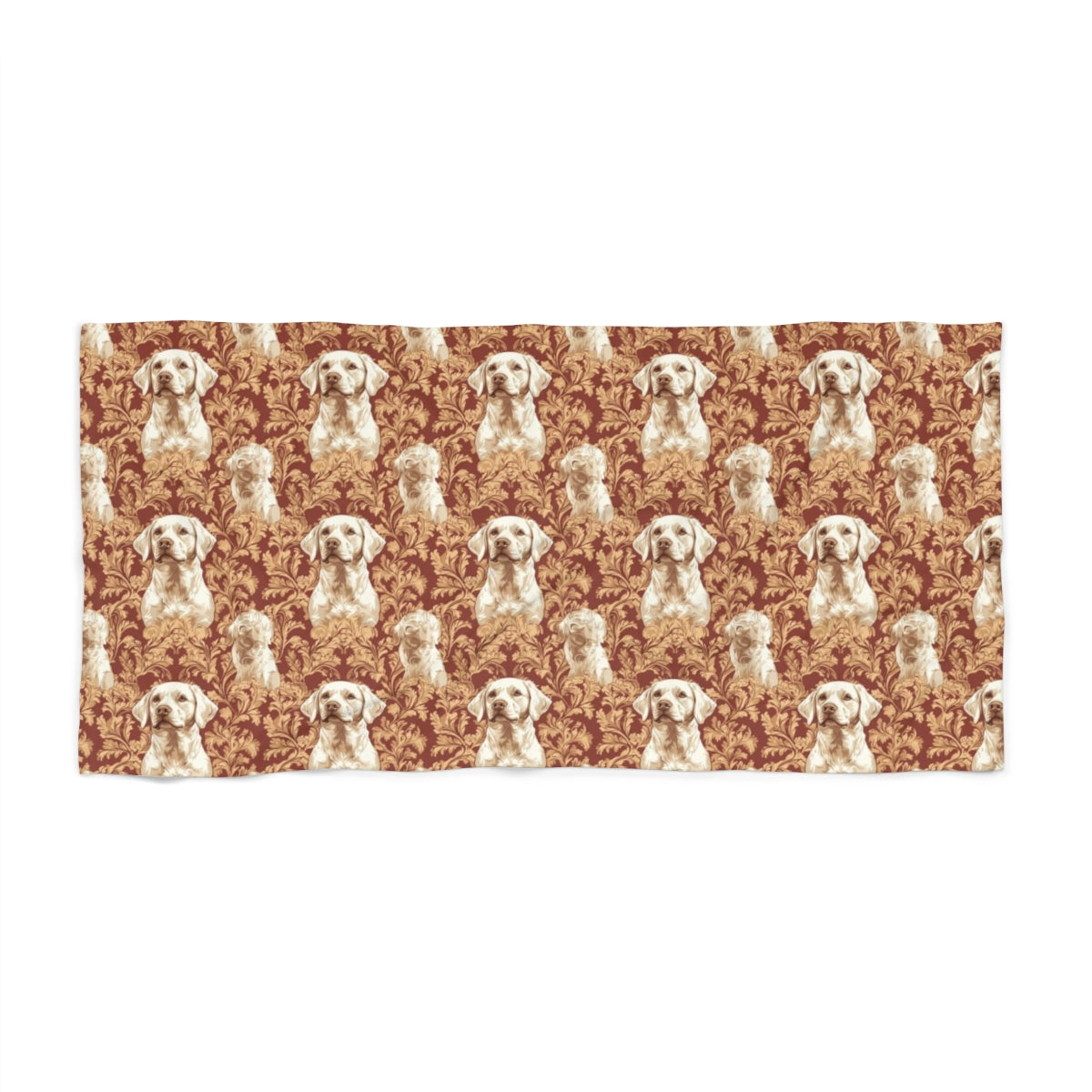 Baroque Cream Labradors Beach Towel