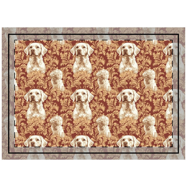 Baroque Cream Labradors Throw Pillow