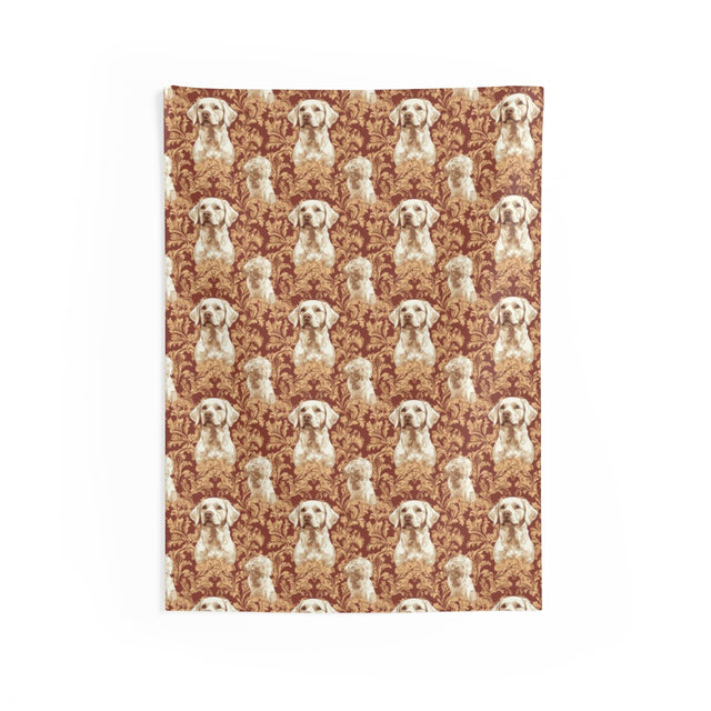 Baroque Cream Labradors Wall Tapestry