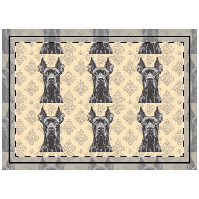 Baroque Elegance Danes Throw Pillow