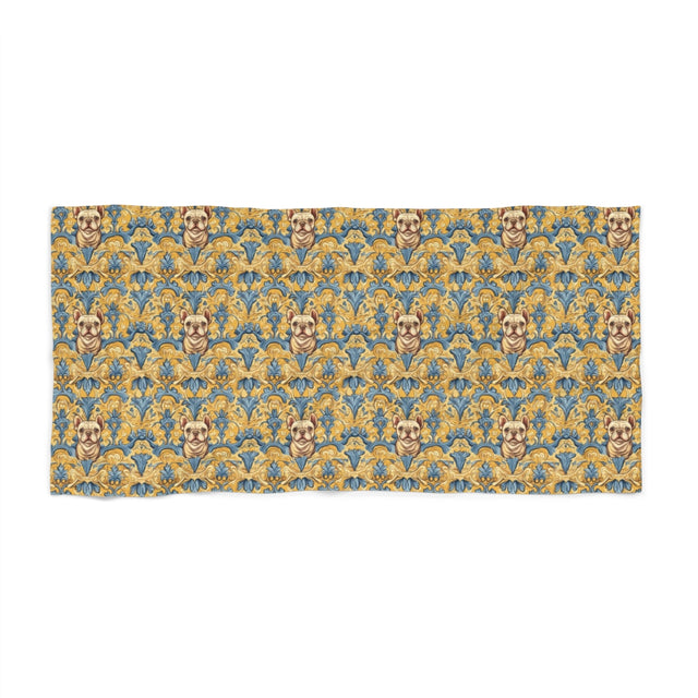 Baroque Frenchie Majesty Beach Towel