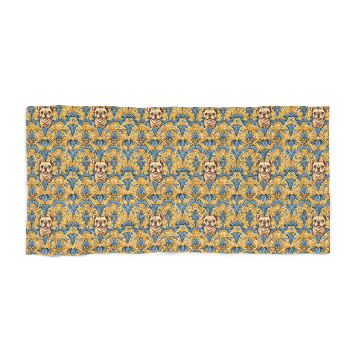 Baroque Frenchie Majesty Beach Towel