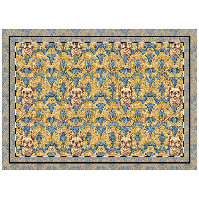 Baroque Frenchie Majesty Throw Pillow