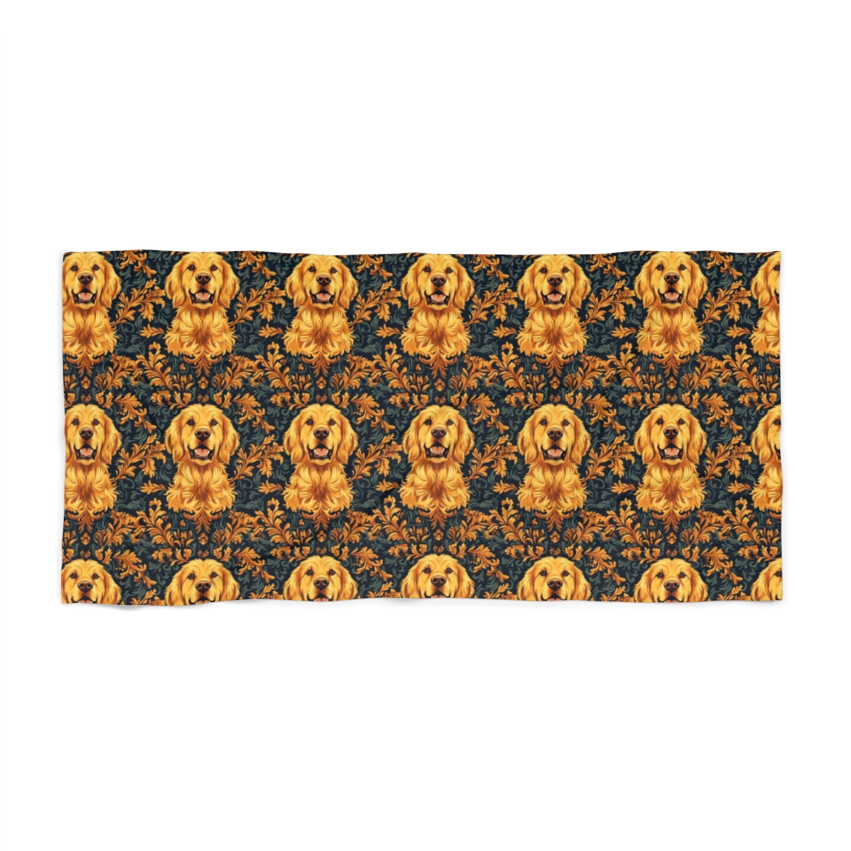 Baroque Golden Majesty Beach Towel
