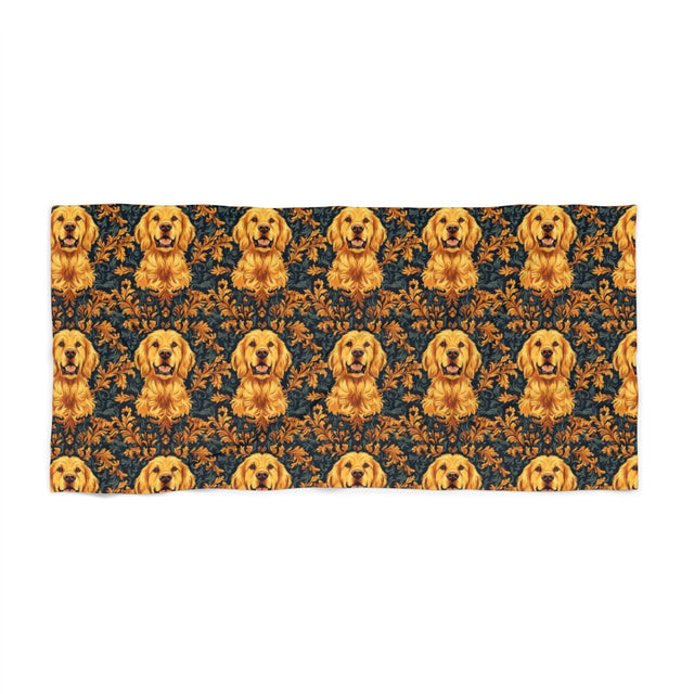 Baroque Golden Majesty Beach Towel