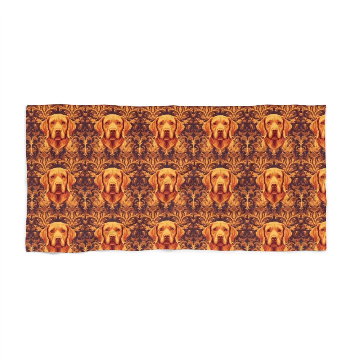 Baroque Golden Retriever Beach Towel