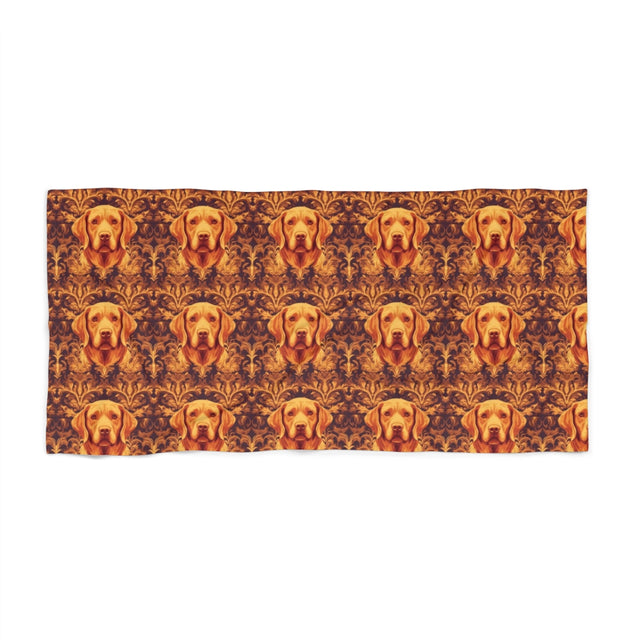 Baroque Golden Retriever Beach Towel