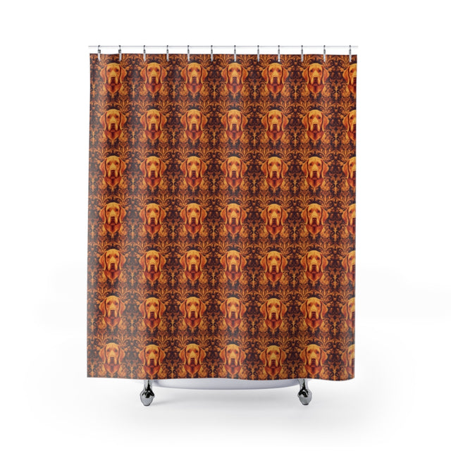 Baroque Golden Retriever Shower Curtain
