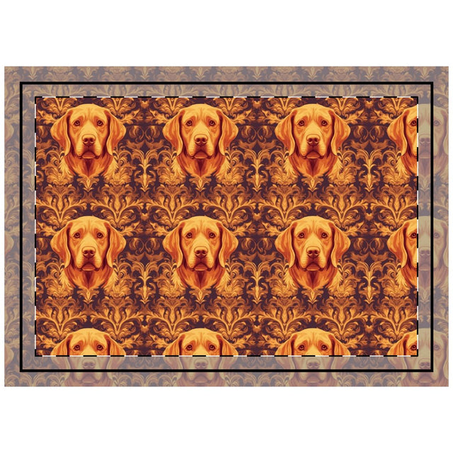 Baroque Golden Retriever Throw Pillow