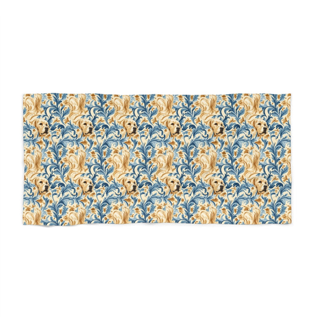 Baroque Golden Waves Beach Towel