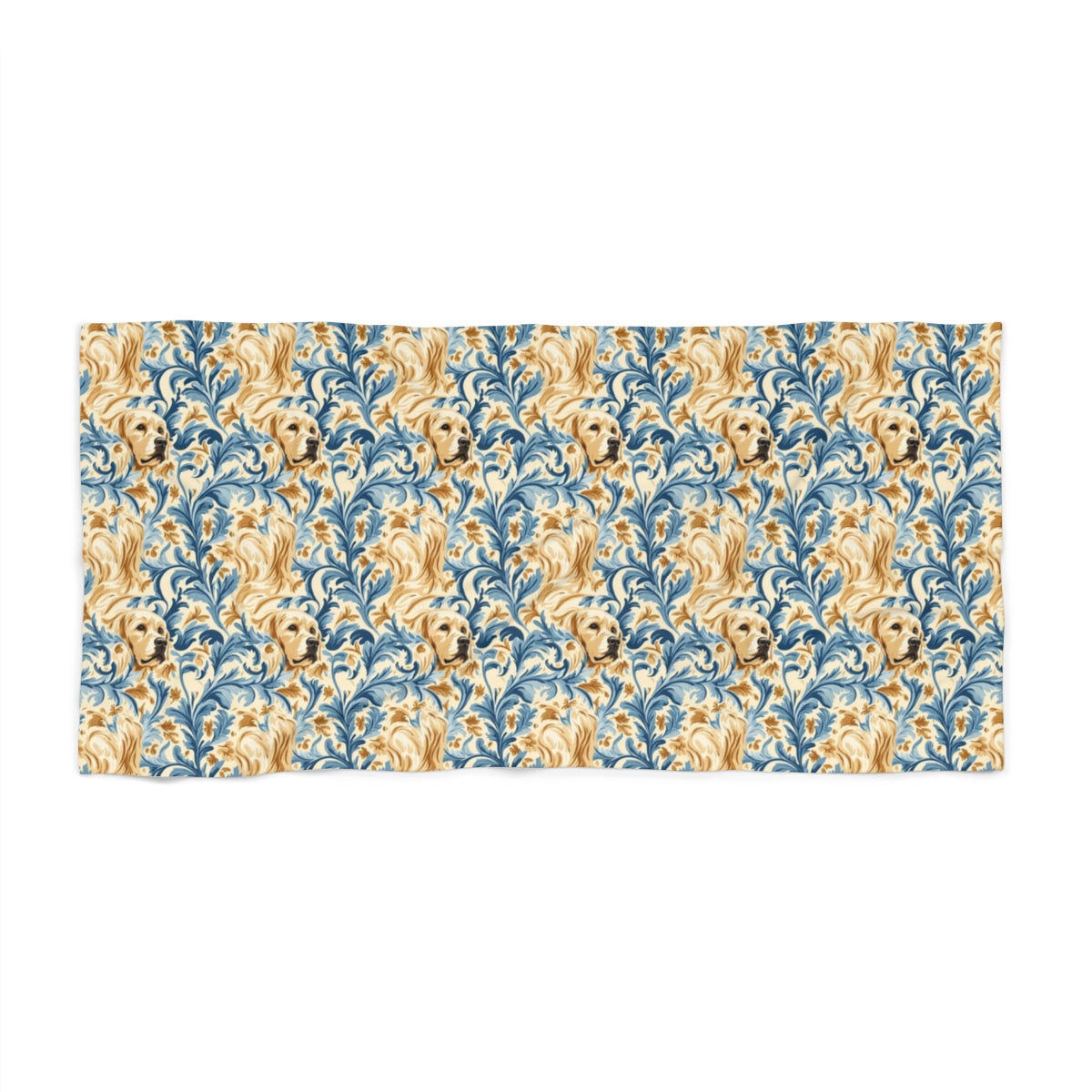 Baroque Golden Waves Beach Towel