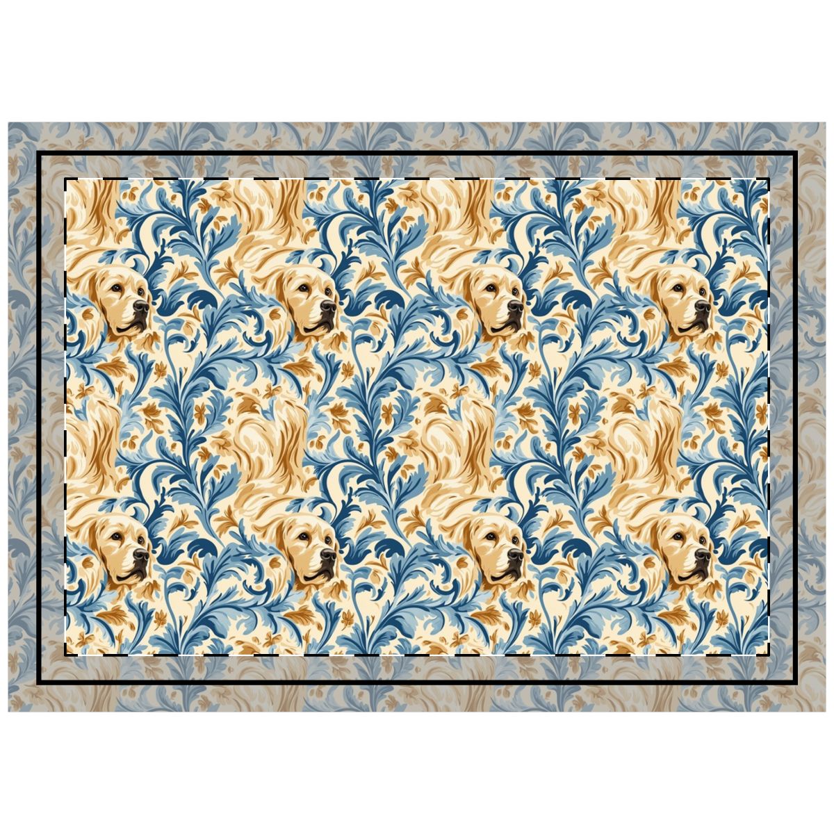 Baroque Golden Waves Throw Pillow
