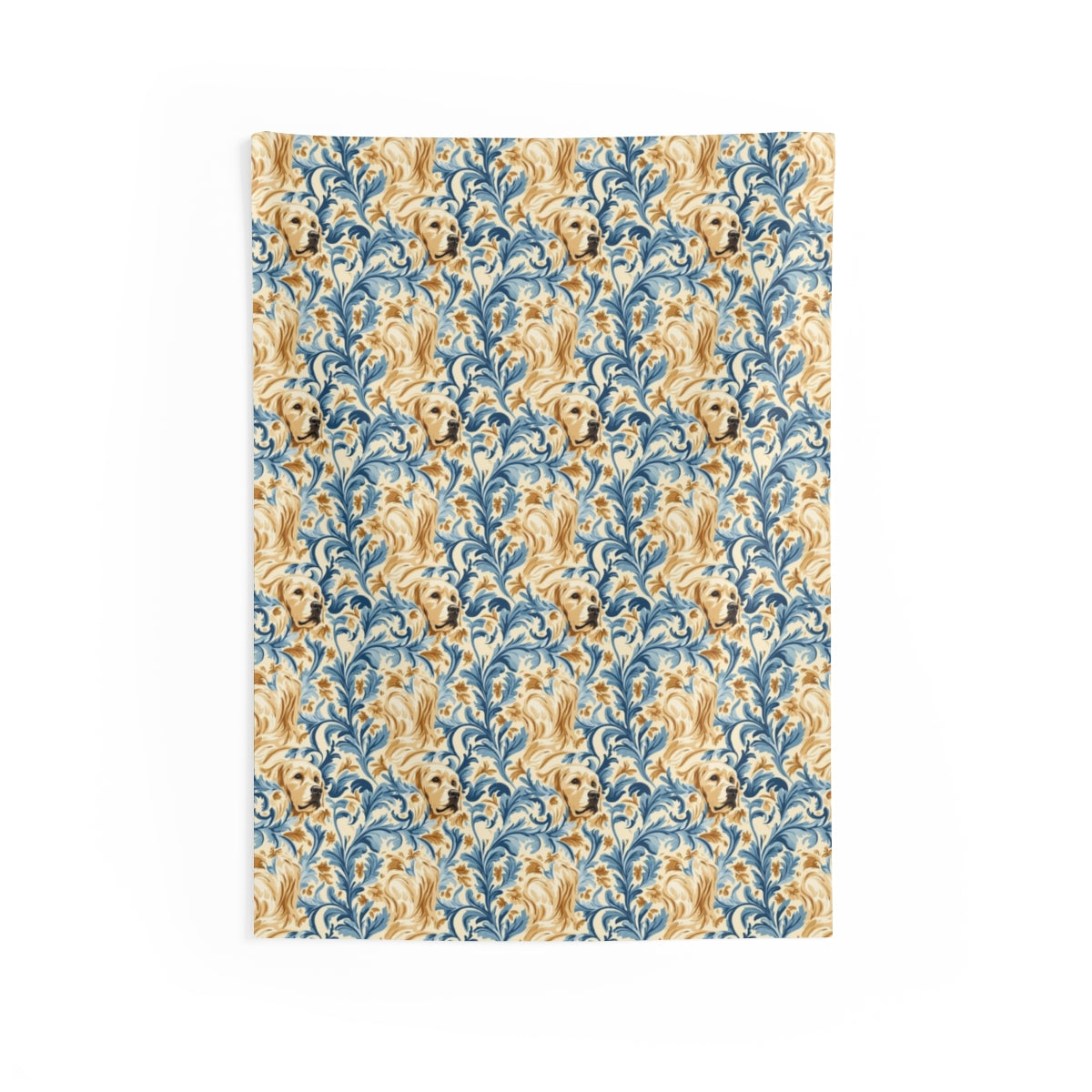Baroque Golden Waves Wall Tapestry