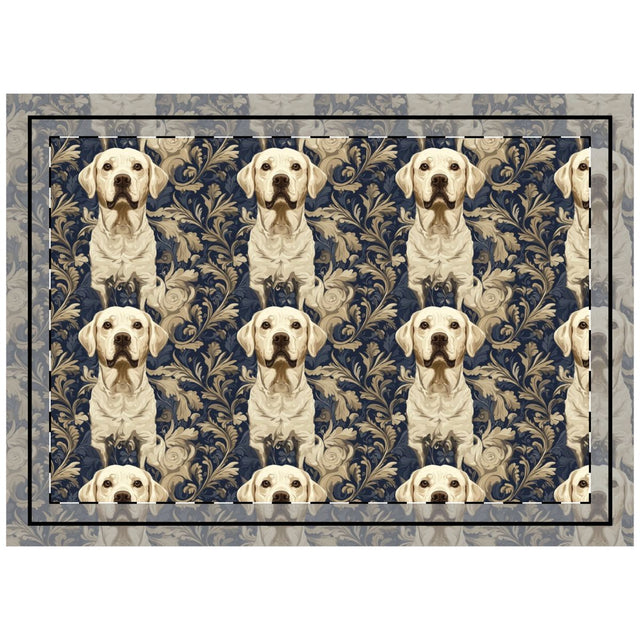 Baroque Labrador Nobility Throw Pillow