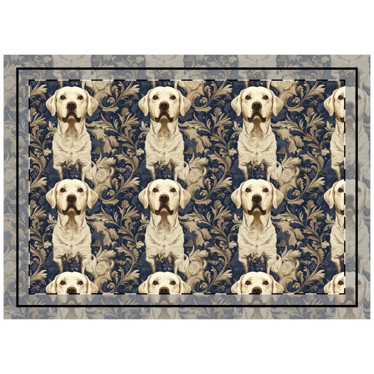 Baroque Labrador Nobility Throw Pillow