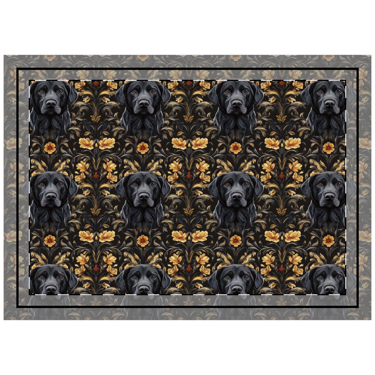 Baroque Midnight Labs Throw Pillow