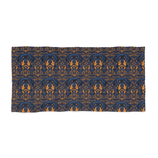 Baroque Nobility Rottweilers Beach Towel