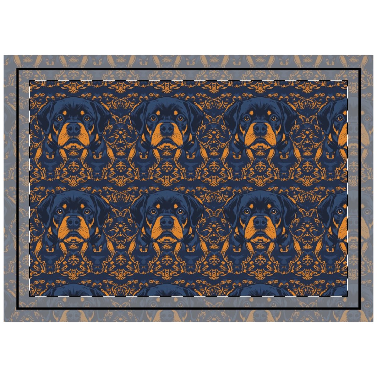 Baroque Nobility Rottweilers Throw Pillow